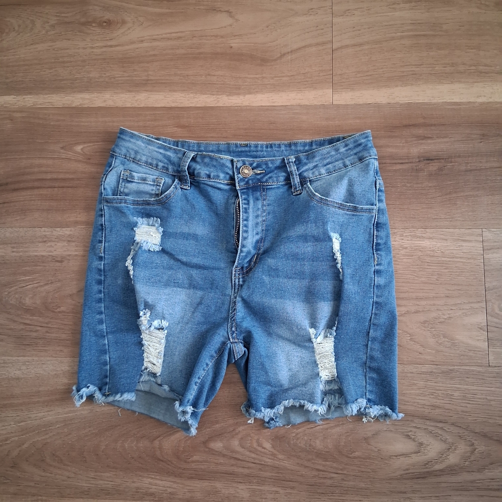 Denim Distressed Women Shorts
